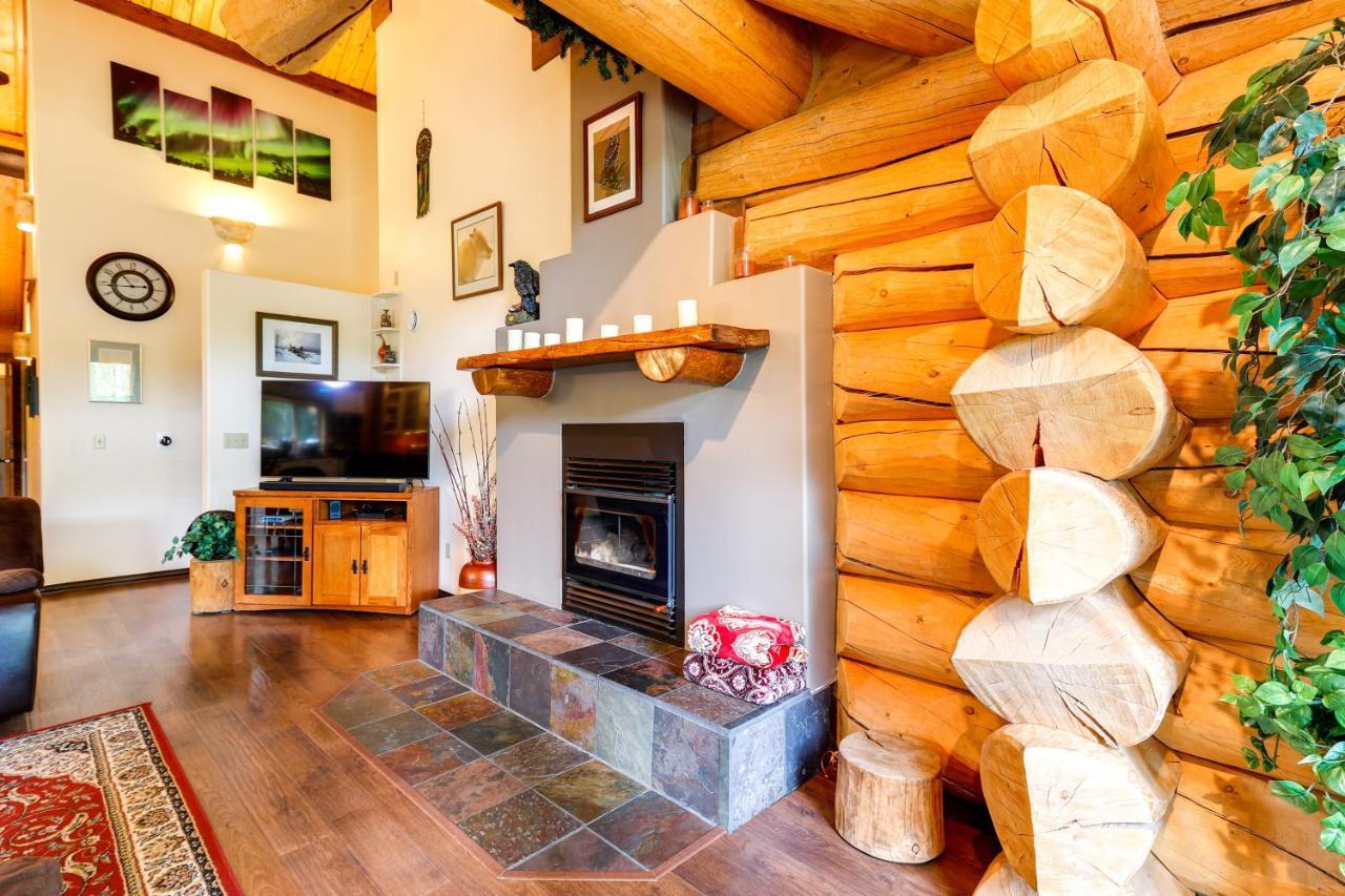 North Pole Riverside Log Cabin On-Site Aurora Viewing! מראה חיצוני תמונה