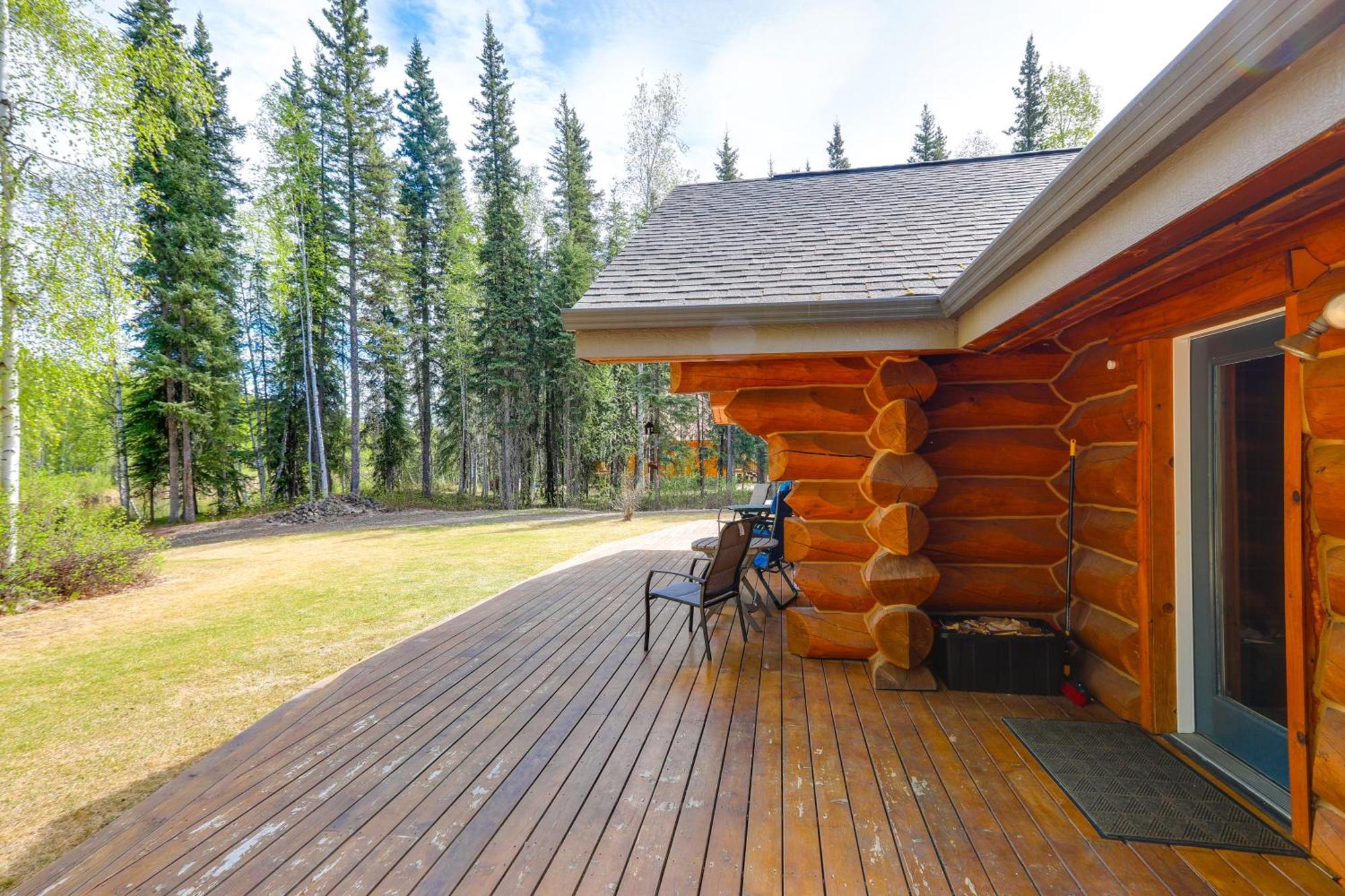 North Pole Riverside Log Cabin On-Site Aurora Viewing! מראה חיצוני תמונה